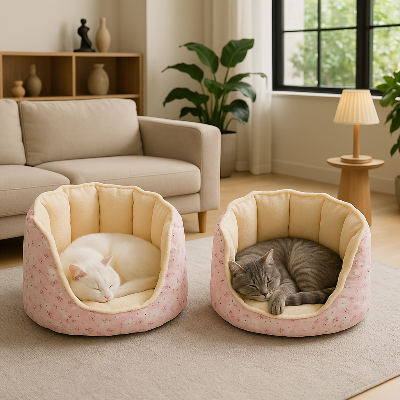 félins dormants sur leur canapé pour chat